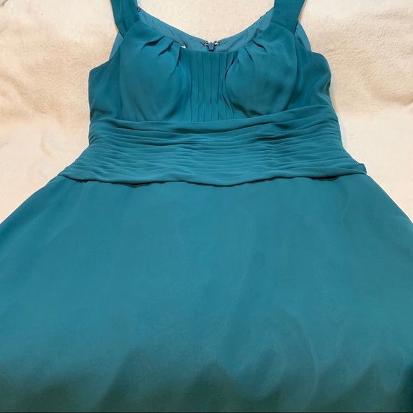 Azazie Teal Sleeveless Bridesmaid Dress - Picture 3 of 10
